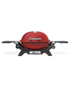 Barbacoa Weber Q 1200N roja con mesas laterales