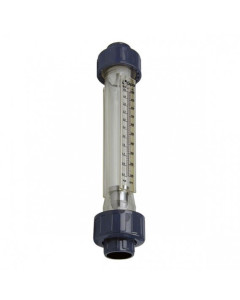 Caudalímetro de metacrilato conexiones PVC encolar Cepex