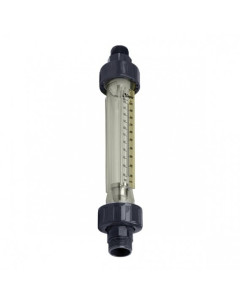 Caudalímetro de metacrilato conexiones PVC roscar macho Cepex
