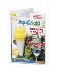 Aquasolo Cono de cerámica para macetas Amarillo blister 3+1 (30 cl.)